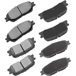 Front Rear Ceramic Brake Pads Kits 8pcs fit for 2002-2003 for Lexus ES300,2004-2006 for Lexus ES330,2005-2006 for Toyota for Camry