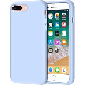 Anuck iPhone 8 Plus Case, iPhone 7 Plus Case, Soft Silicone Gel Rubber Bumper Case Microfiber Lining Hard Shell Shockproof Full-Body Protective Case Cover for iPhone 7 Plus /8 Plus 5.5" - T Black