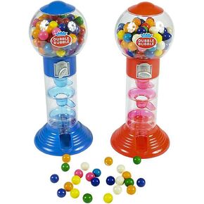 The Dreidel Company Spiral Fun Gumball Bank 10.5" Inches Tall, Assorted (Single)
