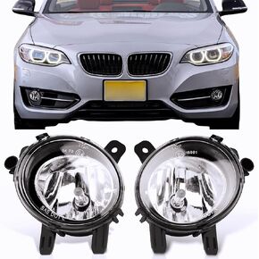 Fog Lights compatible with BMW (F22 220i 228i, 2 Series) / (F30 F31 F34 320i 325i 328i 328d 335i, 3 Series) / (F32 F33 F36 428i 435i, 4 Series) / M235i, 2012-2014, Fog Lamps clear len
