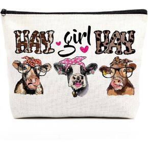 حقيبة مكياج غربية بقرة مطبوعة، هدايا بقرة، إكسسوارات غربية للنساء، أعياد ميلاد، تخرج، صداقة، بقرة، أشياء غربية للإناث، العمة، ابنة، ابنة، أمي، عشاق البقر، منظم السفر in Kuwait