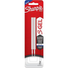 Sharpie S-Gel Gel-Ink Pen Refill, Medium Point, Blue Ink, 2/Pack (2141127)