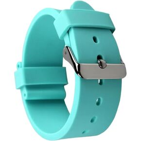 Elite Plain Silicone Watch Band for Men Women - Choose Strap Color and Size (Stainless Steel Buckle) - 20mm and 22mm Watch Straps