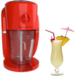 Frozen Drink Maker - Mixer and Ice Crusher Machine for Margaritas, Pina Coladas, Daiquiris, Shaved Ice Treats, or Slushies by Classic Cuisine (Red)