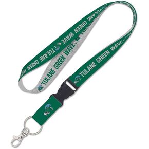 Tulane University Lanyard - Green Wave - Heather Style