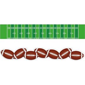 70ft Football Bulletin Board Borders, Sports Theme Bulletin Trim Strips Die-Cut for Preschool Teachers Classroom Office Party Home-School Line Wall Decorations Supplies