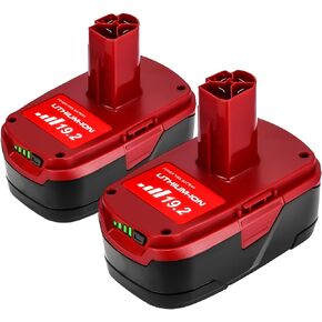 Upgraded 2 Pack 6000mAh 19.2V C3 Replacement Battery Compatible with Craftsman 19.2 Volt Battery Lithium-ion DieHard 315.115410 315.11485 130279005 1323903 120235021 11375 11376 Cordless Tools (Red)