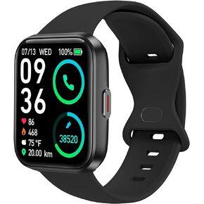 Compatible with SKG V7 Pro Band, Lamshaw New Soft Silicone Sport Replacement Straps Compatible for SKG V7 Pro/ENOMIR ID208BT 1.7 Smart Watch/Aeac 1.7" Smartwatch ID208/ENGERWALL ID208BT/Konitee ID208BT Watch/DECWIN ID208 Smart Watch/FACOI ID208 Watch/VRPE