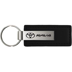 Au-TOMOTIVE GOLD Rav4 Black Leather Key Fob Keychain
