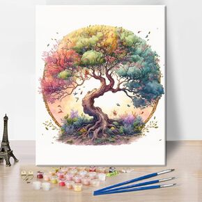 Paint by Numbers for Adults, Wolf Adults' Paint by Number Kits Mountain Forest Animal Painting Art Paint by Number Canvas Easy Oil Painting Paint by Number Kits Home Wall Decoration, 16 x20 Inch