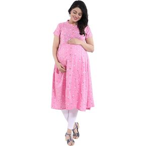 Women's Short Length Viscouse Rayon Printed Maternity Kurti