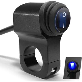 ATV Light Switch 12V Handlebar Switch Waterproof Motorcycle Light Switch CNC Aluminum Alloy Handlebar Toggle Switch for Motorcycle ATV UTV- Fits 7/8" Handlebars (22mm) Red 1 Piece