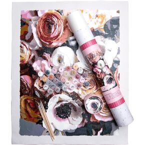 Pink Picasso Kits Botanical Floral Paint by Number for Adults | DIY 16x20 Color by Numbers Canvas Painting Kit for Adult & Teens | As Seen On Shark Tank & Oprah's Favorite Thing | Delightful Delivery