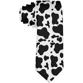 Men's Fashion tie Cow Print Pattern Necktie One Size Neck Tie