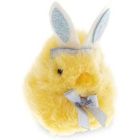 Palm Pet Yellow Chick Blue Bunny Ears Chrips Measures 4" by 3" (Blue) in Saudi Arabia