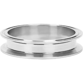 DERNORD Sanitary Spool Tube with Clamp Ends,Stainless Steel 304 Seamless Round Tubing with 6 inch Tri Clamp Ferrule Flange (Tube Length: 1 Inch / 25MM)