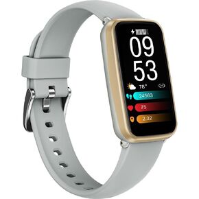 MorePro Fitness Tracker, 1.47" Smart Watch with HR Blood Oxygen Blood Pressure Monitor, Sleep Tracker Calorie Step Counter, IP68 Waterproof Fitness Watch Activity Tracker for Women Men, Gray