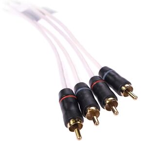 Fusion MS-FRCA12 Premium 12' 4-Way Shielded RCA Cable
