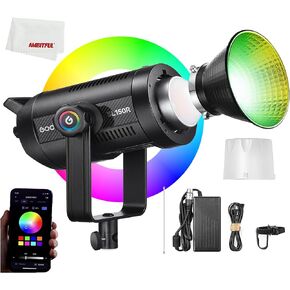 Godox RGB LED Video Light SL150R,150W Full Color LED Light CRI 95 TLCI 96 Low Noise Heat Dissipation 14 Fx Effects Multiple,for Newborn Photography,Portrait,Interview Lighting,Video Filming.