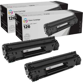 LD Products Compatible Toner Cartridge Replacement for Canon 126 CRG-126 CRG126 3483B001 (Black, 2-Pack) Compatible with Canon imageCLASS LBP6230dw and LBP6200d Wireless Laser Printers