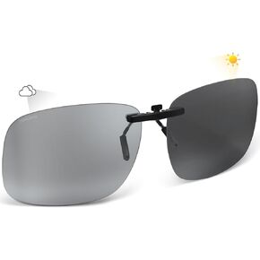 Polarized Clip-On Color-Changing Sunglasses Automatic Adjustable Uv Protection, Anti-Glare, Driving Outdoor Men And Women Sunglasses