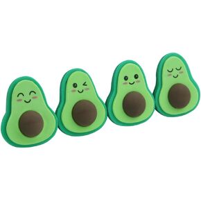 Avocado Erasers, 3D Mini Fruit Erasers, 4Pcs Avocado Pencil Erasers Cute Erasers for Kids Boys Girls School Office Supply Stationery, Detachable and Assemblable Erasers