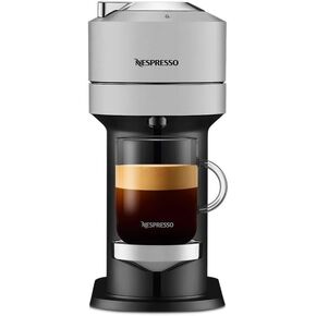 Nespresso Vertuo Next Deluxe Compact and Slim-Fit Design Coffee and Espresso Machine for 6 Cup Sizes of Coffee (Pure Chrome) with Nespresso Vertuo Sample Pack 12 Capsules (2 Items)