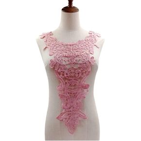 1 Pcs Water-Soluble Lace Collar Polyester Silk Embroidery Chest Lace Three-Dimensional Hollow Collar Fake Collar
