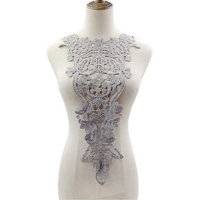 1 Pcs Water-Soluble Lace Collar Polyester Silk Embroidery Chest Lace Three-Dimensional Hollow Collar Fake Collar