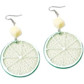 Lovely Fruit Earrings Cute Lemon Lime Orange Dangle Drop Earrings Acrylic Fun Earrings Summer Earrings Jewelry for Teen Girls Women