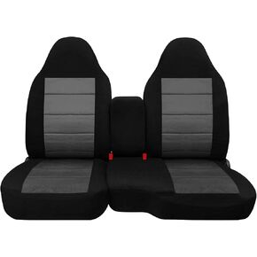 غطاء مقعد أمامي منفصل من SAPUBK مع مسند ذراع/وحدة تحكم بديلة لـ 2004-2012 Chevy Colorado/GMC Canyon Pickup (60/40) in Saudi Arabia