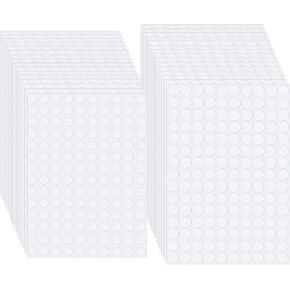Zonon 2000 Pcs Double Sided Dots Clear Adhesive Dots Round Small Sticky Dots Transparent Double Sided Tape tabs Stickers for Craft DIY Art Office Supplies