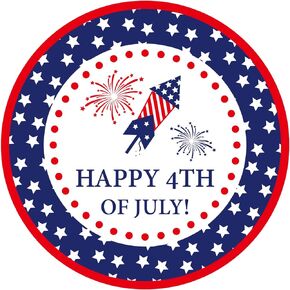 Independence Day Stickers,120Pcs 2Inch Happy 4th Of July Stickers,Self-Adhesive USA Patriotic Envelope Seals Labels Stickers,Round 4th Of July Tag Sticker for Gift Wrap Card Flower Party Supply