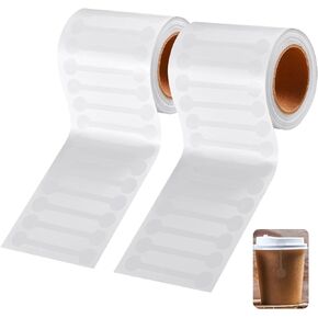 Teling 2 Rolls 1000 Pcs Tamper Proof decals 2.75 x 0.5 Inch Transparent Tamper Evident Labels Blank Tamper Evident Tape Clear Tamper Resistant Stickers for Food Drink Packaging Sealing Delivery Supply