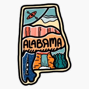 Alabama Landmark Bumper Sticker Vinyl Decal 5"