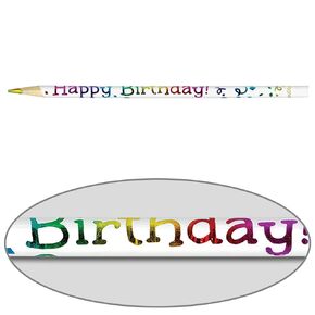 Really Good Stuff Happy Birthday Multi-Colored Pencils - 12 pencils