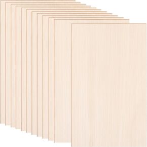 18 Pack Basswood Sheets 6X6 x 1/16 Inch Thick Plywood Balsa Wood Sheets Unfinished Wood Squares Boards Balsa Wood Sheets for Crafts Laser Cutting Wood Burning and Drawing (6 x 6 inch)