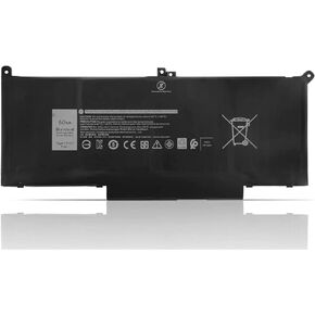 Hubei F3YGT DM3WC DM6WC 2X39G KG7VF 451-BBYE 453-BBCF Laptop Battery Replacement for Dell Latitude 12 7000 7280 7290/13 7000 7380 7390 P29S002/14 7000 7480 7490 P73G002 Series (7.6V 60Wh)