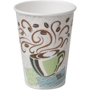 Dixie 5338CDPK PerfecTouch Hot Cups, Paper, 8oz, Coffee Dreams Design, 50/Pack (DXE5338CDPK)