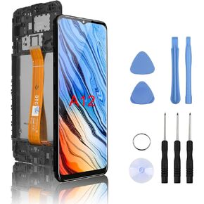 Yodoit for Samsung Galaxy A12 Screen Replacement Kit LCD SM-A125F, SM-A125M, SM-A125N Digitizer Display Assembly 6.5" Touch Screen Glass with Frame in Kuwait