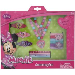 Disney Minnie "Bowtique" 15 Piece Accessory Box Set with Jewelry