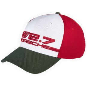 Porsche RS 2.7 Collection Baseball Cap with Buckle Red/White/Olive Adjustable 5-Panel Hat Racing Apparel