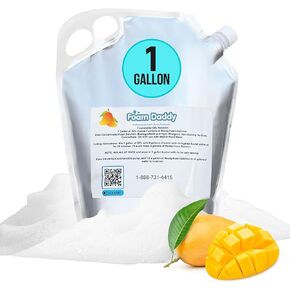Foam Daddy Foam Machine Gel Solution - Professional Super Stacking Foam Machine Refill, 10 Rounds, Foam Machine Fluid that Makes 400 Gallons of Foam Party Fun! - 1 Gallon (Mango Scented)