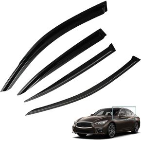 Window Visors Sun Rain Guards - Window Deflectors for Car 4-Pack Vent Shade Deflector Replacement for Q50 2014-2020