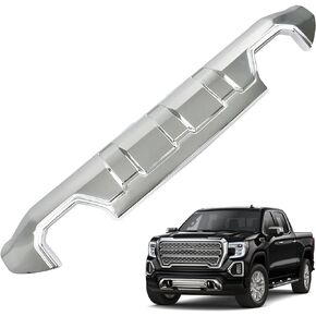 munirater Front Bumper Lower Valance Chrome Plastic Replacement for 2016-2019 Sierra 1500 GM1015122