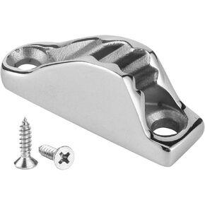 Rope Cleat Boat Cleat Rope Line Clamp Jam Grip, Solid Stainless Steel Boat Rope Holder Clamp, Boat Hardware Parts Sailing Kayak Marine Accessories, Rope Clamp for Boat Kayak 1.9 * 0.6 * 0.7 Inch
