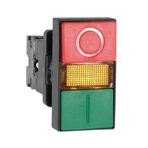 Double Head Push Button with Signal Lamp – On/Off Start/Stop Switch for Home and Industrial Equipment and Mount Panels in Operating Rooms and Distribution Boxes (2 Pack)