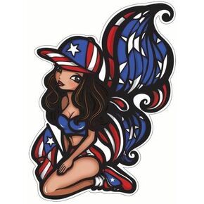 Pilot Automotive GRP-504 Puerto Rico Pin Up Girl Decal - 6"x8" Sheet