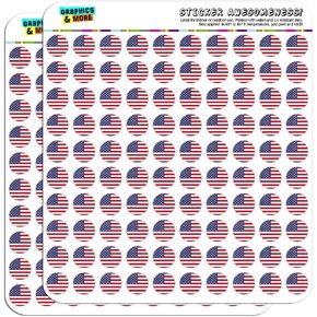 The United States National Country Flag 1/2" (0.5") Planner Calendar Scrapbooking Crafting Stickers - Opaque