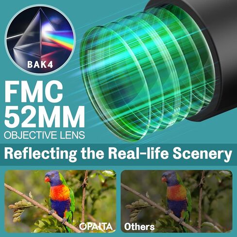 مناظير مراقبة الطيور 15X52 - مناظير عالية الدقة للبالغين مع عدسة كبيرة ورؤية واضحة منخفضة الإضاءة لمشاهدة الطيور والصيد والتخييم والسفر سفينة سياحية in Kuwait